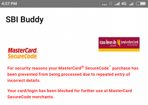 Sbi Debit card Blocked